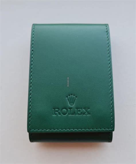 rolex green travel pouch|Rolex watch storage case.